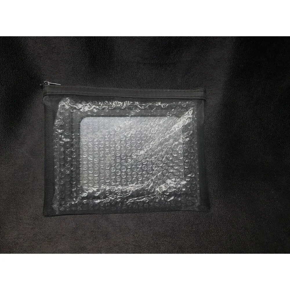 Mary Kay Portable Black Travel Makeup Pop Up Mirror & Zip Mesh Bag Set of 2 NEW